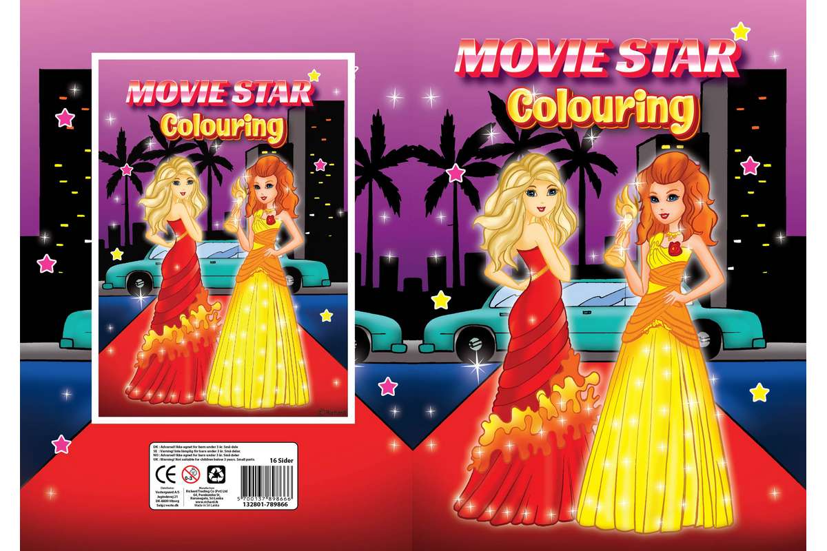 Malebog A4 Movie Stars 16 sider